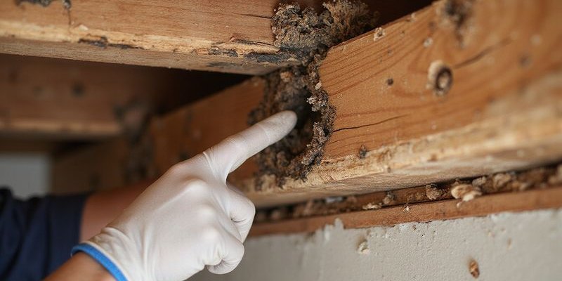 Structural damage from mold growth in home